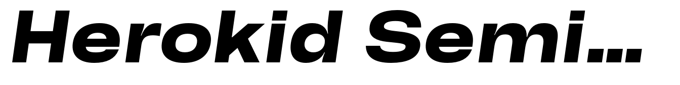 Herokid Semi Bold Expanded Italic